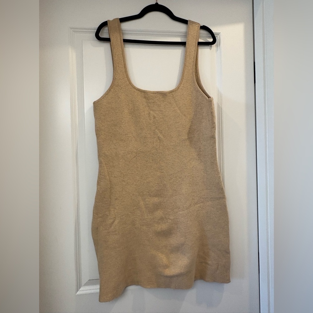 Abercrombie & Fitch Camel Knit Sweater Dress (Size XL)